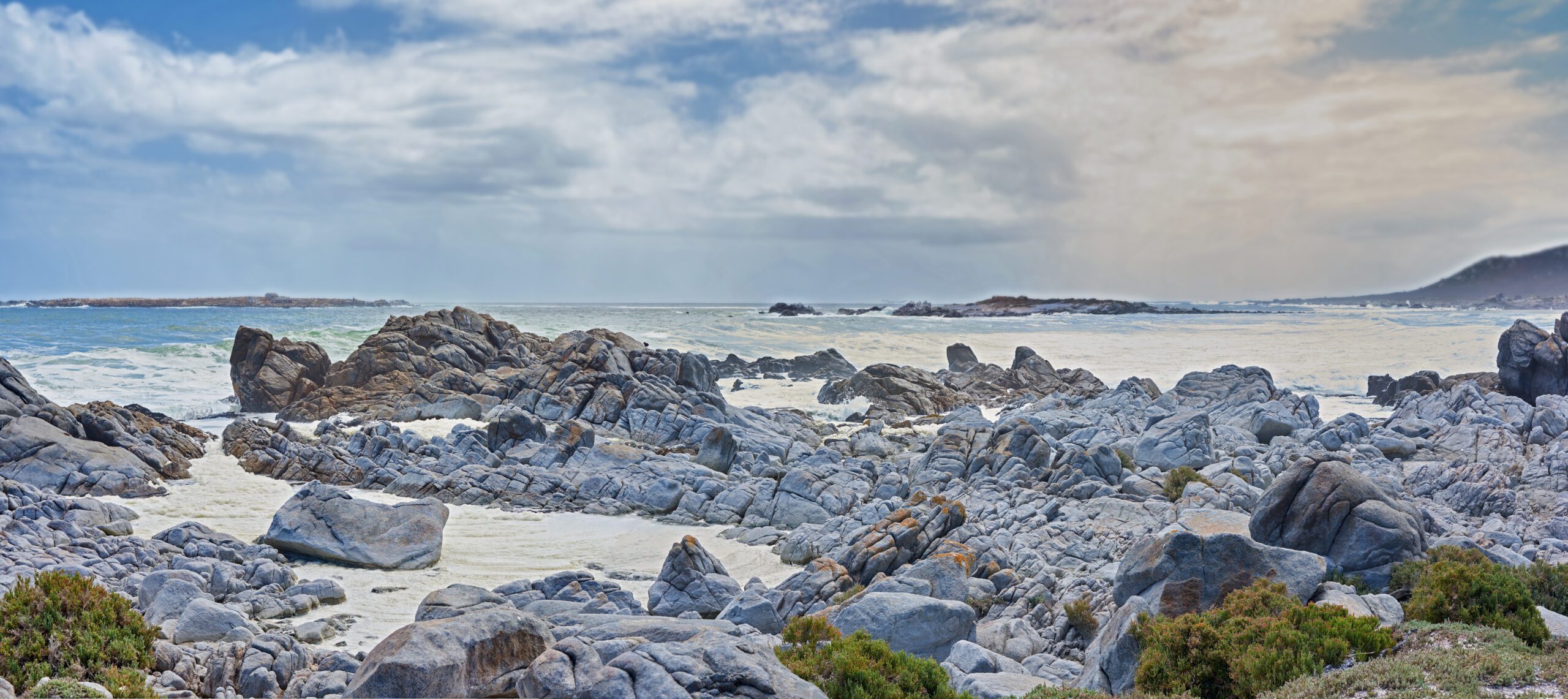 Rocky coast in West Coast National Park, Western Cape, South Africa