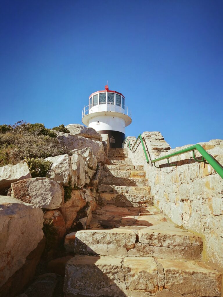 Stairway to lighthouse at Cape Point Nature Reserve