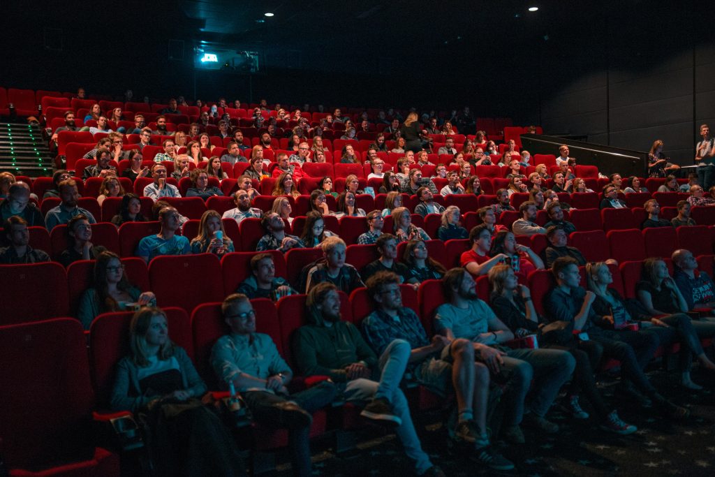 People watching a movie at the Nu Metro Cinema, Montecasino