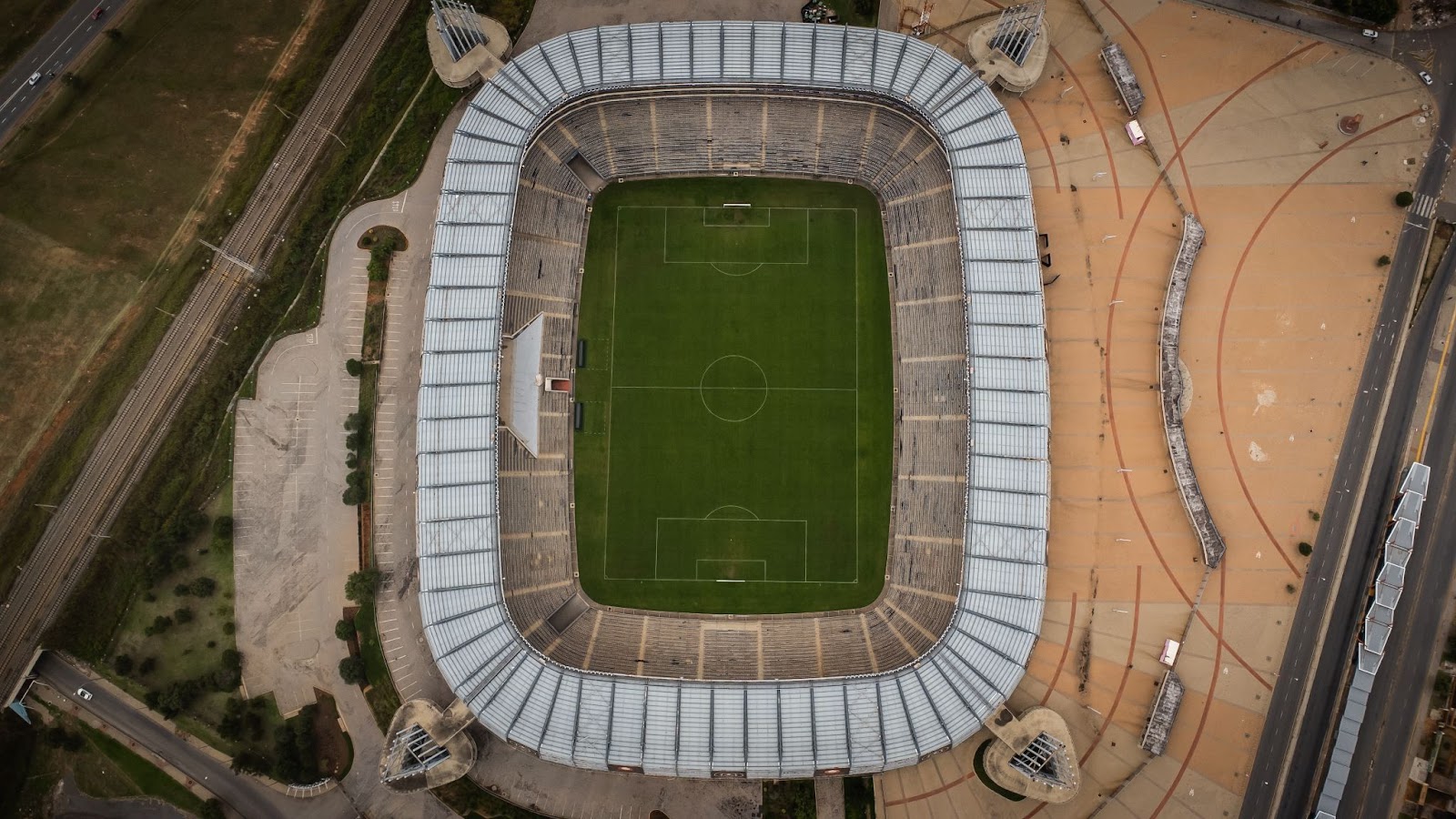 Bird’s eye view of the stadium in Soweto