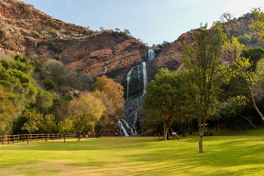 Waterfall at Walter Sisulu National Botanical Gardens in Roodepoort, Johannesburg