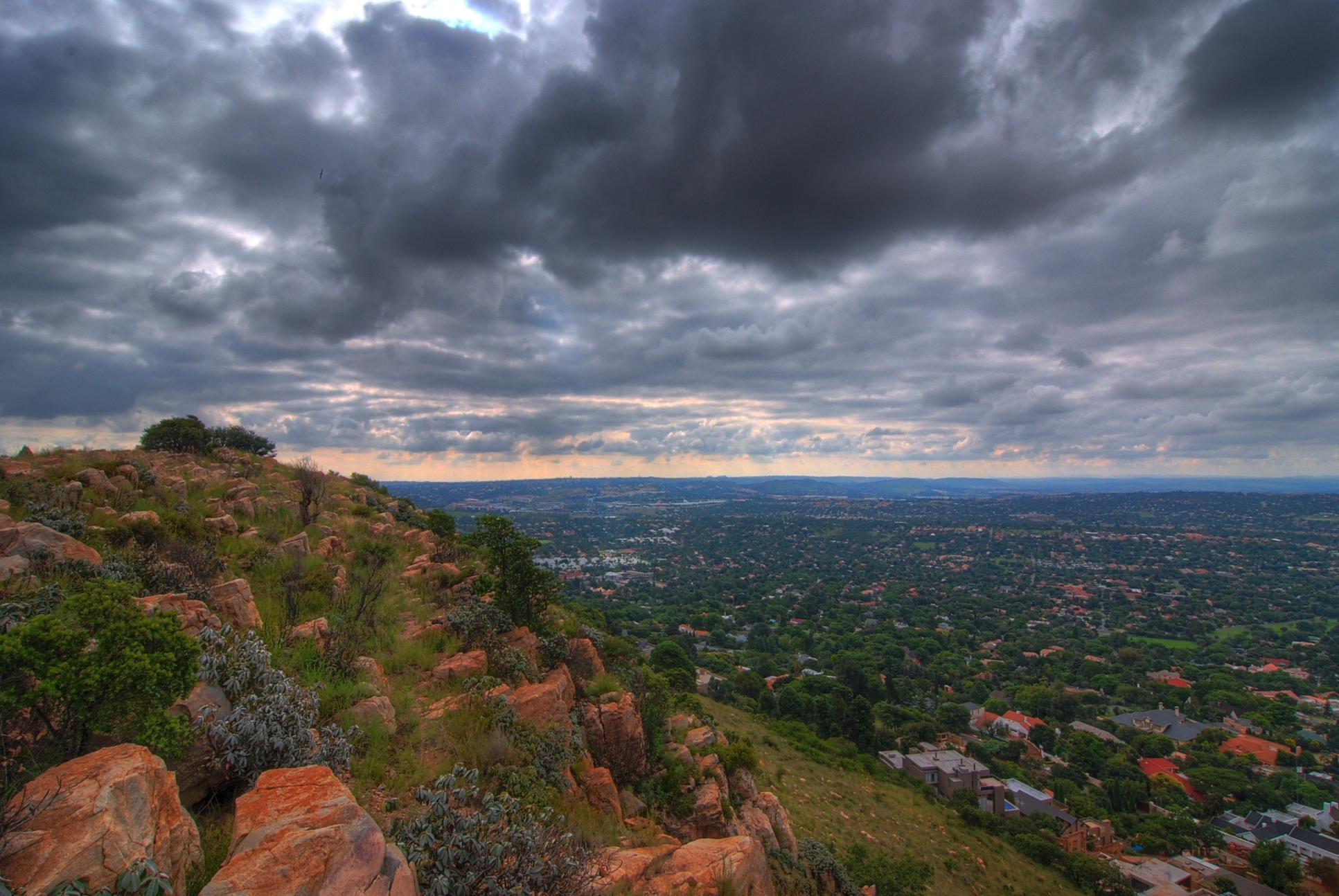 Johannesburg South Africa from the top of Northcliff hills