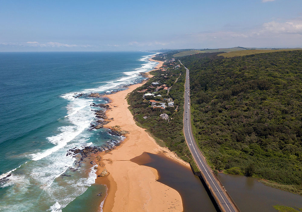 Aerial view of Ballito, Dolphin Coast, Kwazulu Natal