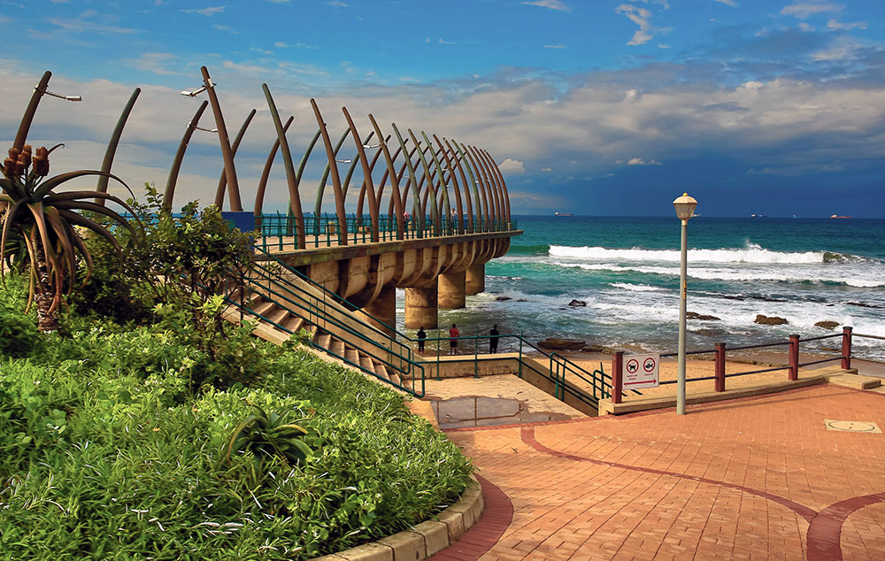 Whale bone pier at Umhlanga Rocks near Durban along the Dolphin Coast