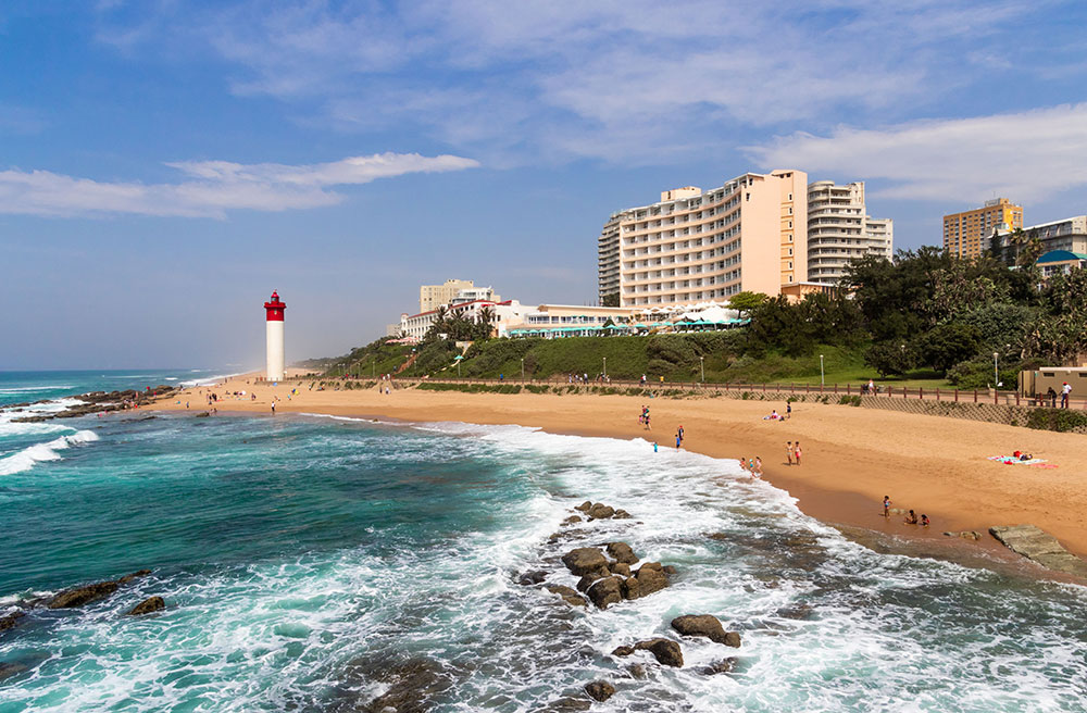 Umhlanga beach and lighthouse along the Dolphin Coast of Kwazulu-Natal