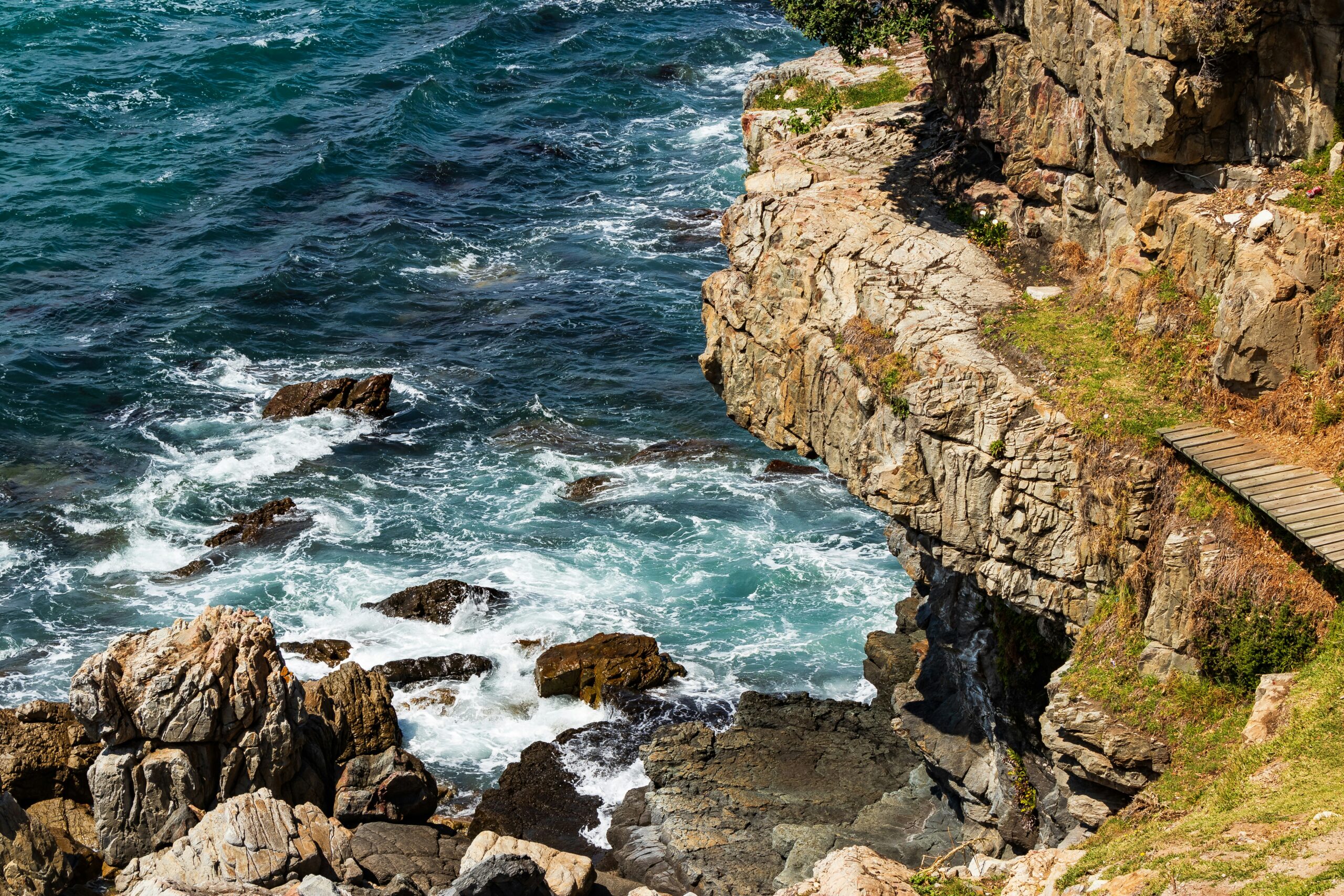 Hermanus cliffs and Walker Bay coastline, Western Cape