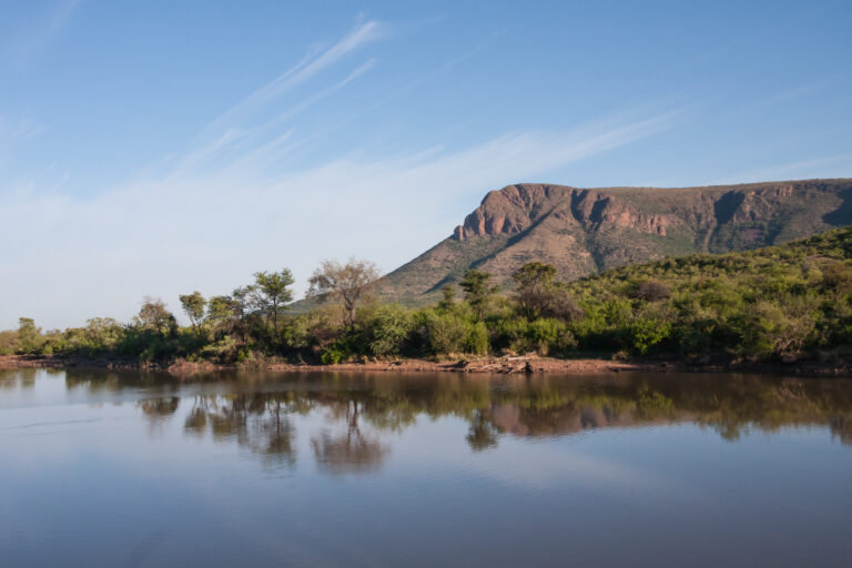 Tlopi Dam Scenic View With Reflections In The Water In Marakele